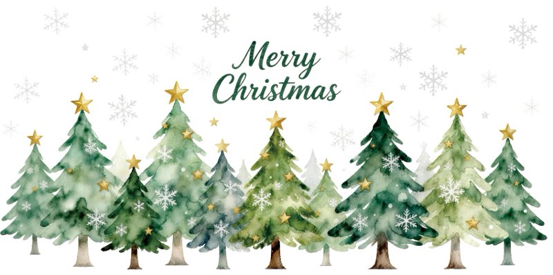 雪松森林 Merry Christmas 窗贴