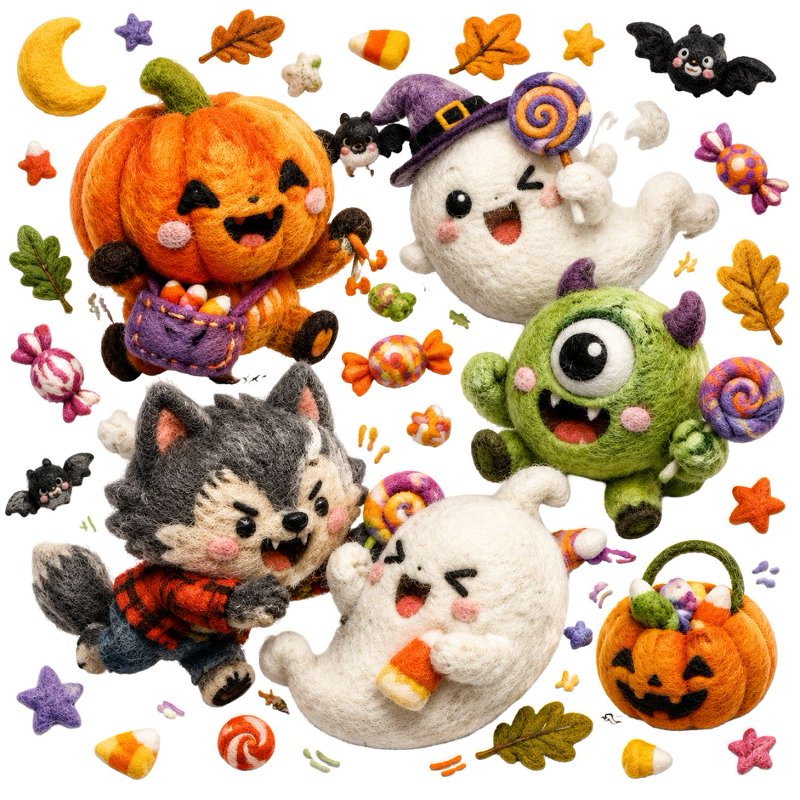 Trick or Treat 南瓜怪物墙贴